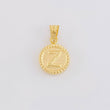 Dije Letra Z Doble Textura 0.6g / 1.7cm Oro Amarillo 18K