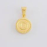 Dije Letra O Doble Textura 0.6g / 1.7cm Oro Amarillo 18K