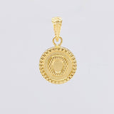 Dije Letra O Doble Textura 0.6g / 1.7cm Oro Amarillo 18K