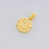 Dije Letra O Doble Textura 0.6g / 1.7cm Oro Amarillo 18K