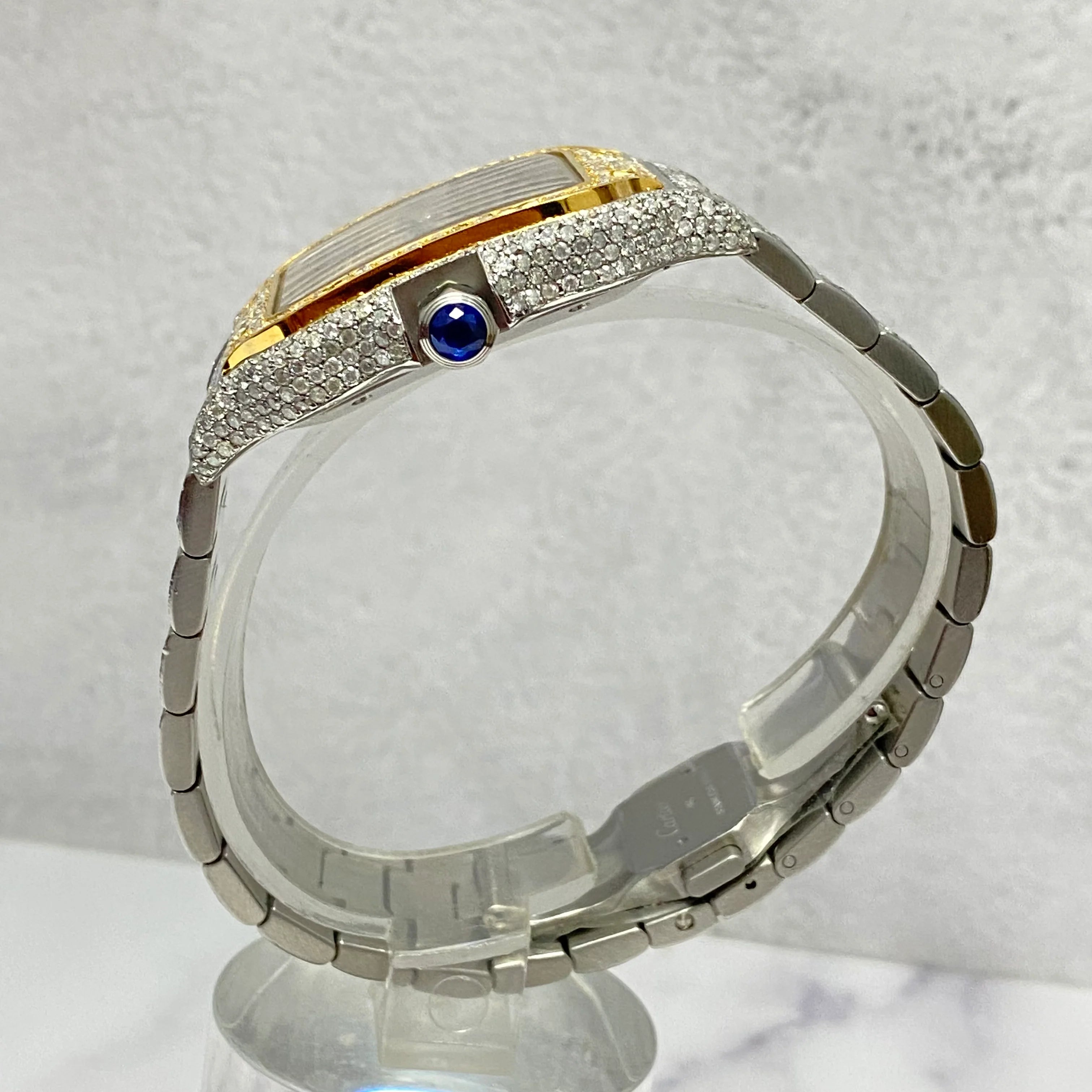 Reloj Cartier Santos Yellowstone 41mm Diamantes Acero y Oro Aftermarket Ω