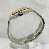 Reloj Cartier Santos Yellowstone 41mm Diamantes Acero y Oro Aftermarket Ω