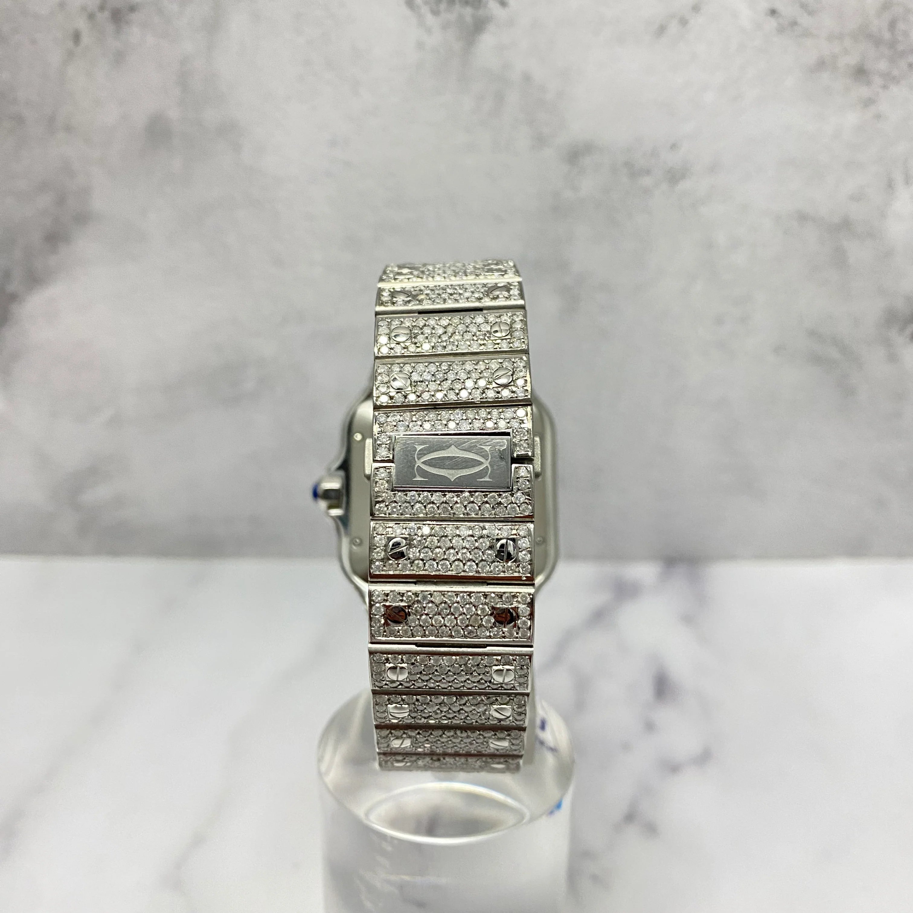 Reloj Cartier Santos Yellowstone 41mm Diamantes Acero y Oro Aftermarket Ω