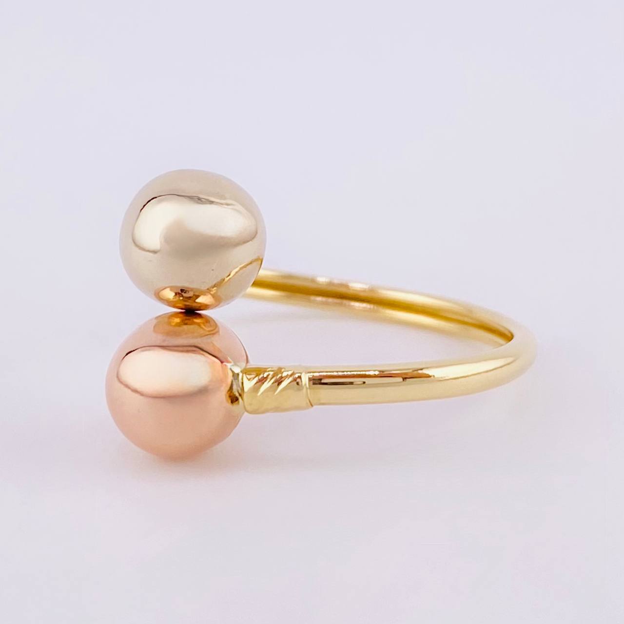 Anillo Tu Y Yo 1.6 g / T6 1/2 Tres Oros 18K