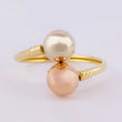 Anillo Tu Y Yo 1.7 g / T8 1/2 Tres Oros 18K