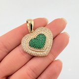 Dije Halo Corazón Tupido 9.75g / 3.5cm Oro Amarillo 18K
