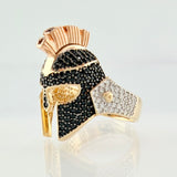 Anillo Casco de Gladiador 9.5gr / T10 1/2 / Dos Oros Amarillo Rosa 18K