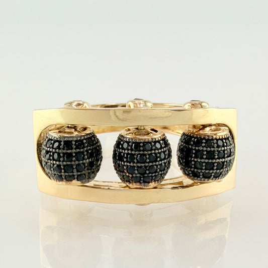 Anillo Bolas De Fuego 9.05gr / T11 1/4 / Oro Amarillo 18K