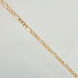 Cadena Figaro 2.25gr / 50cm / 2.6mm Oro Amarillo +1 18K ©