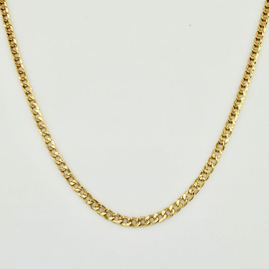 Cadena Cubana 3.1gr / 45cm / 2.4mm Oro Amarillo +1 18K ©