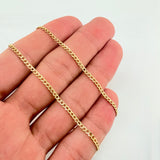 Cadena Cubana 2.4gr / 45cm / 2.4mm Oro Amarillo +1 18K ©