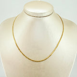 Cadena Cubana 2.8gr / 40cm / 2.4mm Oro Amarillo +1 18K ©