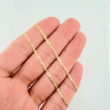 Cadena Plana 2.1gr / 45cm / 1.9mm Tres Oros +3 18K ©