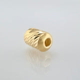 Herraje Cilindro Diamantado 0.15g / 0.6cm Oro Amarillo 18K