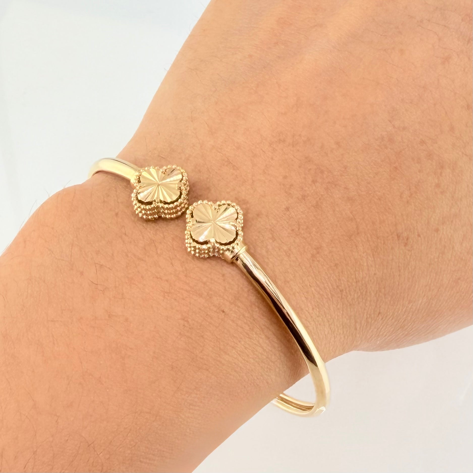 Pulso Aro Trebol 6.4gr / 17cm / 3mm Oro Amarillo Nac.Esp. 18K *