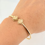 Pulso Aro Trebol 6.4gr / 17cm / 3mm Oro Amarillo Nac.Esp. 18K *