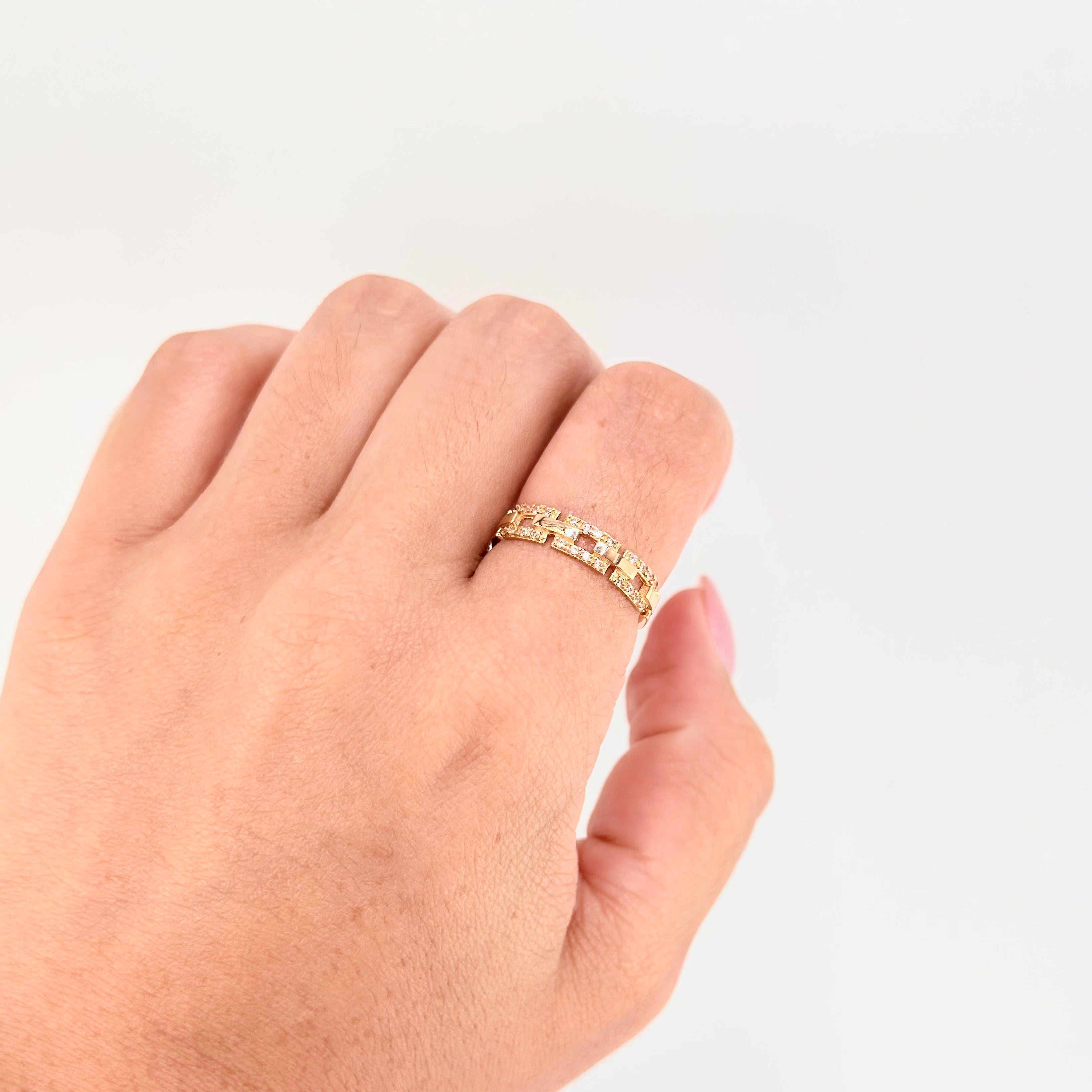 Anillo Cajón 2.55gr / T7 1/4 / Oro Amarillo 18K *