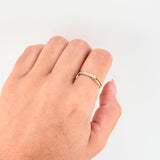 Anillo Carril Hueco 0.9gr / T6 1/2 / Oro Amarillo 18K *