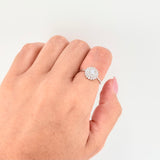 Anillo Flor Tupida 2.3gr / T5 3/4 / Oro Blanco 18K *