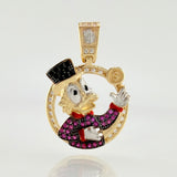 Dije Pato Inspirado 4.75gr / 2.8cm / Dos Oros Amarillo Blanco 18K *