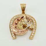 Dije Herradura Caballo 8.75gr / 3.4cm / Tres Oros 18K *