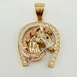 Dije Herradura Caballo 8.75gr / 3.4cm / Tres Oros 18K *