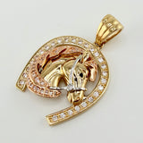 Dije Herradura Caballo 8.75gr / 3.4cm / Tres Oros 18K *