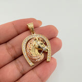 Dije Herradura Caballo 8.75gr / 3.4cm / Tres Oros 18K *