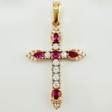 Dije Cruz Tupida 2.1gr / 3.4cm / Oro Amarillo 18K *