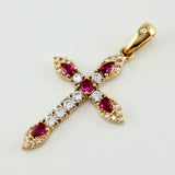 Dije Cruz Tupida 2.1gr / 3.4cm / Oro Amarillo 18K *