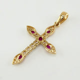 Dije Cruz Tupida 2.1gr / 3.4cm / Oro Amarillo 18K *