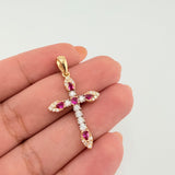 Dije Cruz Tupida 2.1gr / 3.4cm / Oro Amarillo 18K *