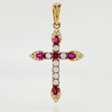 Dije Cruz Tupida 2.1gr / 3.4cm / Oro Amarillo 18K *