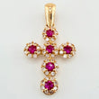 Dije Cruz Tupida 1.5gr / 2.4cm / Oro Amarillo 18K *
