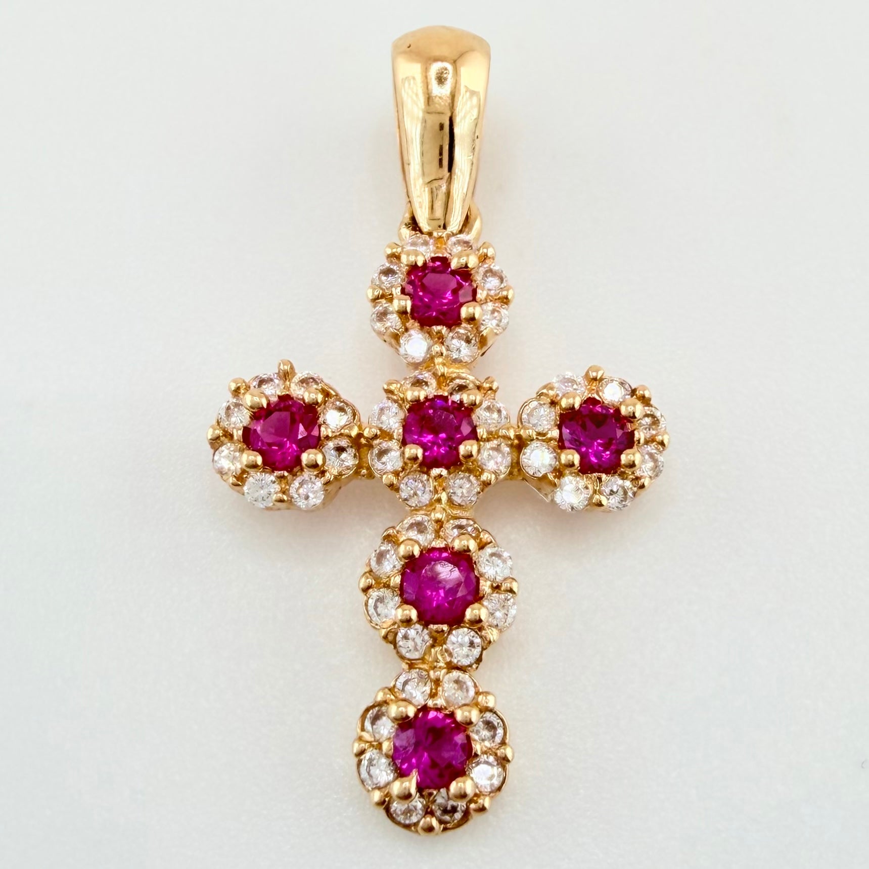 Dije Cruz Tupida 2.25gr / 2.8cm / Oro Amarillo 18K *