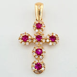 Dije Cruz Tupida 2.25gr / 2.8cm / Oro Amarillo 18K *