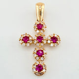 Dije Cruz Tupida 1.5gr / 2.4cm / Oro Amarillo 18K *