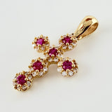 Dije Cruz Tupida 1.5gr / 2.4cm / Oro Amarillo 18K *