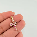 Dije Cruz Tupida 1.5gr / 2.4cm / Oro Amarillo 18K *