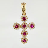 Dije Cruz Tupida 2.25gr / 2.8cm / Oro Amarillo 18K *