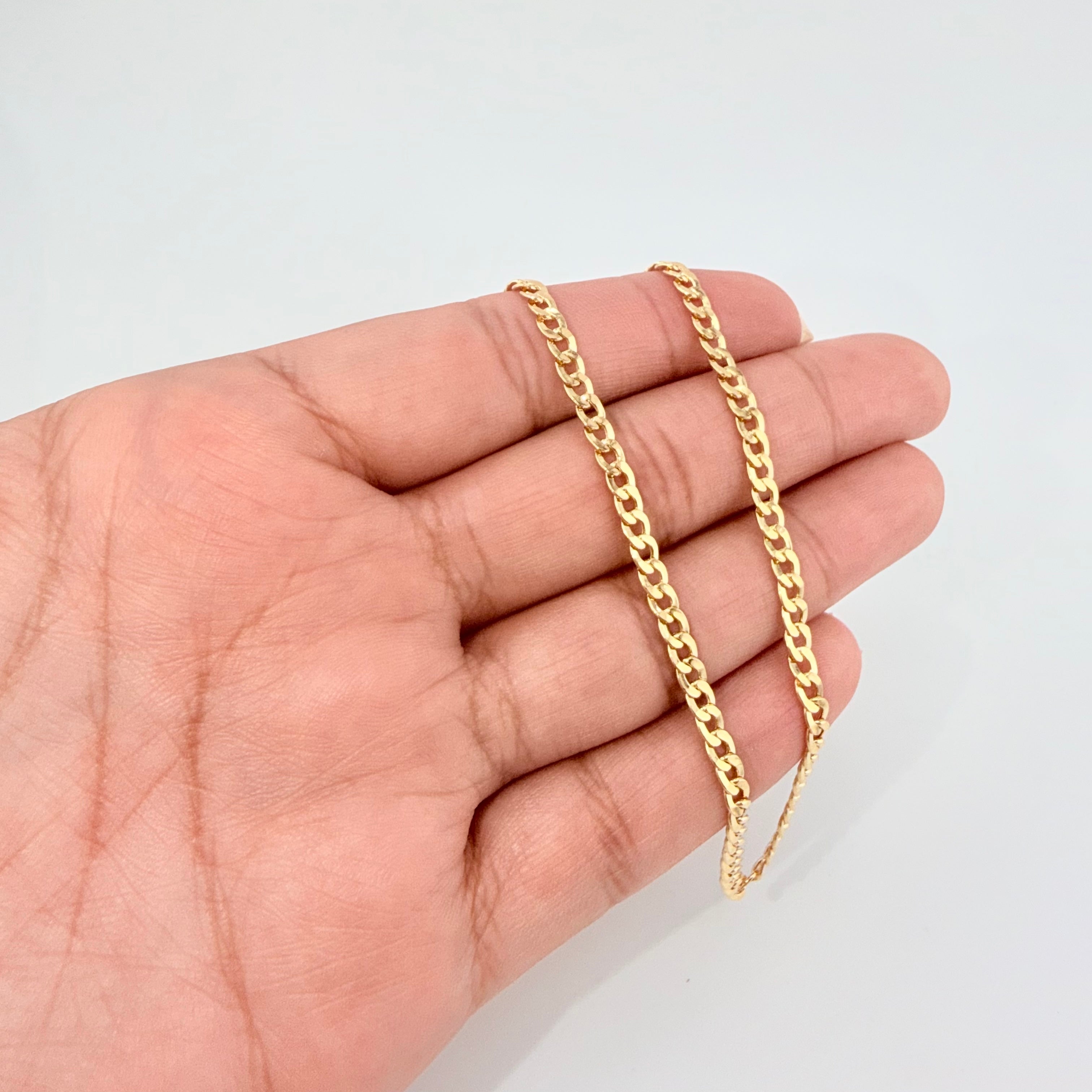 Cadena Cubana 8.15gr / 70cm / 3mm Oro Amarillo +1 18K