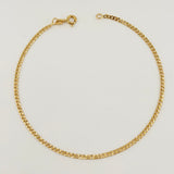 Tobillera Cubana 1.95gr / 25cm / 2.3mm Oro Amarillo +1 18K ©