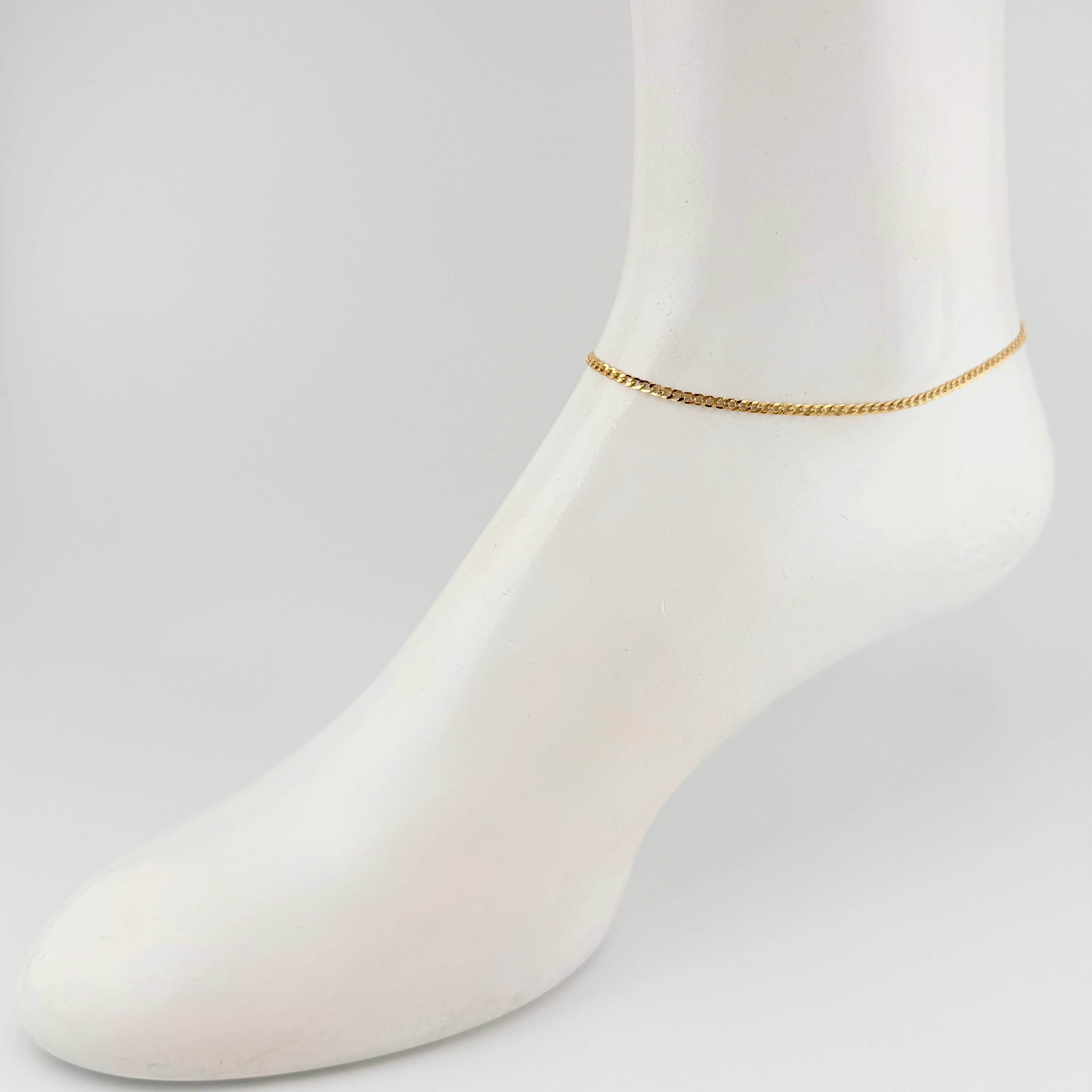 Tobillera Cubana 1.95gr / 25cm / 2.3mm Oro Amarillo +1 18K ©