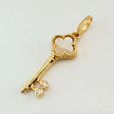 Dije Llave Trebol 1.4gr / 2.9cm / Oro Amarillo Nac.Esp. 18K *