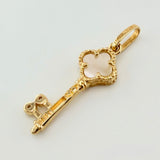 Dije Llave Trebol 1.4gr / 2.9cm / Oro Amarillo Nac.Esp. 18K *