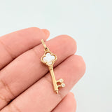 Dije Llave Trebol 1.4gr / 2.9cm / Oro Amarillo Nac.Esp. 18K *