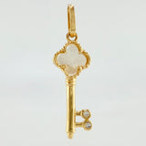 Dije Llave Trebol 1.4gr / 2.9cm / Oro Amarillo Nac.Esp. 18K *