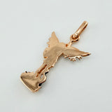 Dije San Miguel Arcangel 1.7gr / 2.7cm / Dos Oros Blanco Rosa 18K *