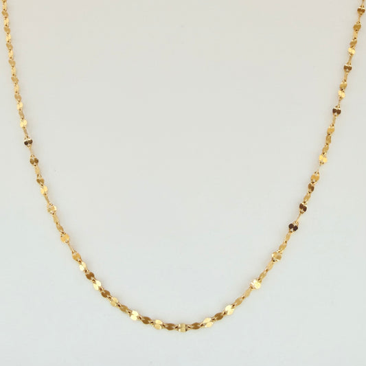 Cadena Flor Espejo 0.9gr / 50cm / 1.6mm Oro Amarillo +3 18K ©