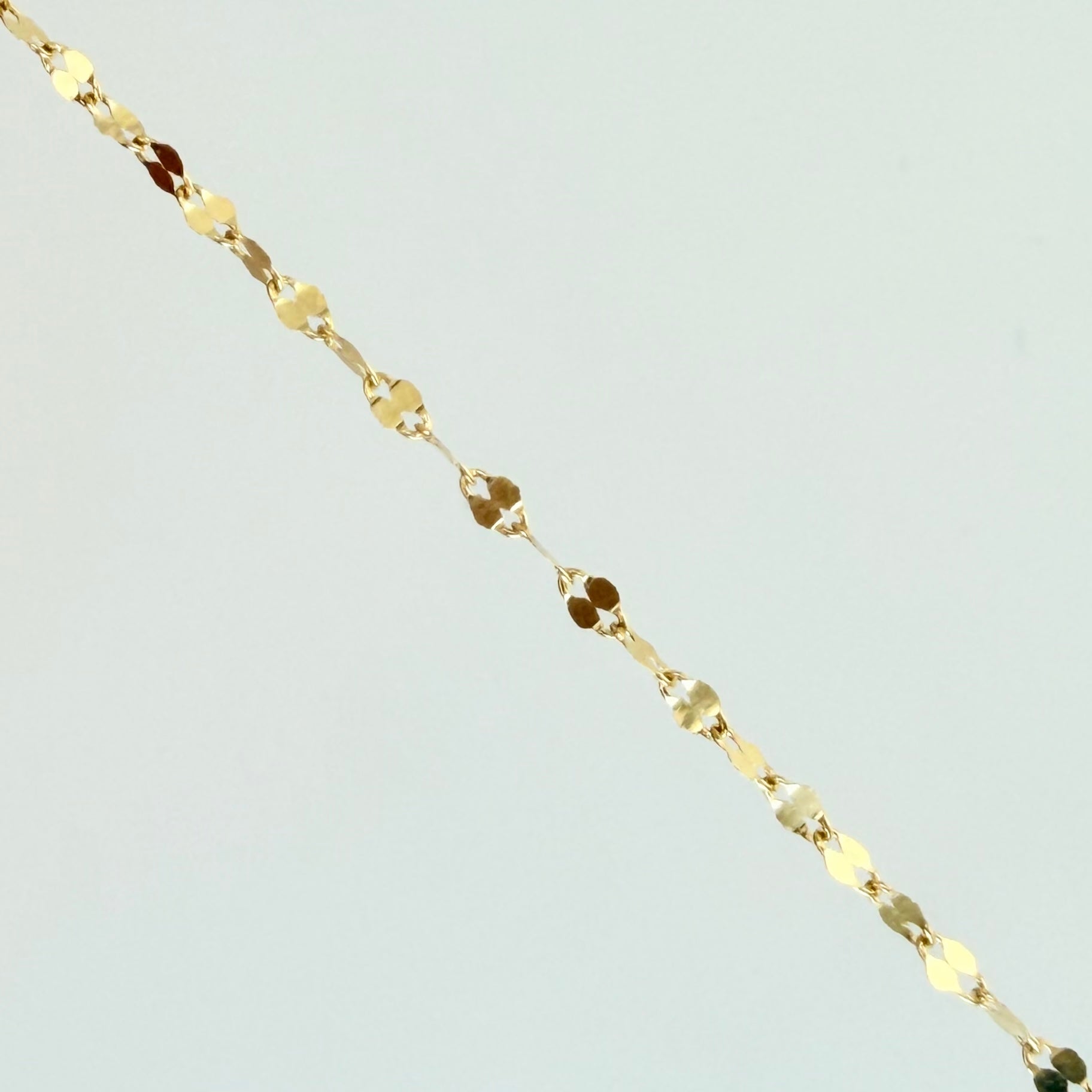 Cadena Flor Espejo 0.9gr / 50cm / 1.6mm Oro Amarillo +3 18K